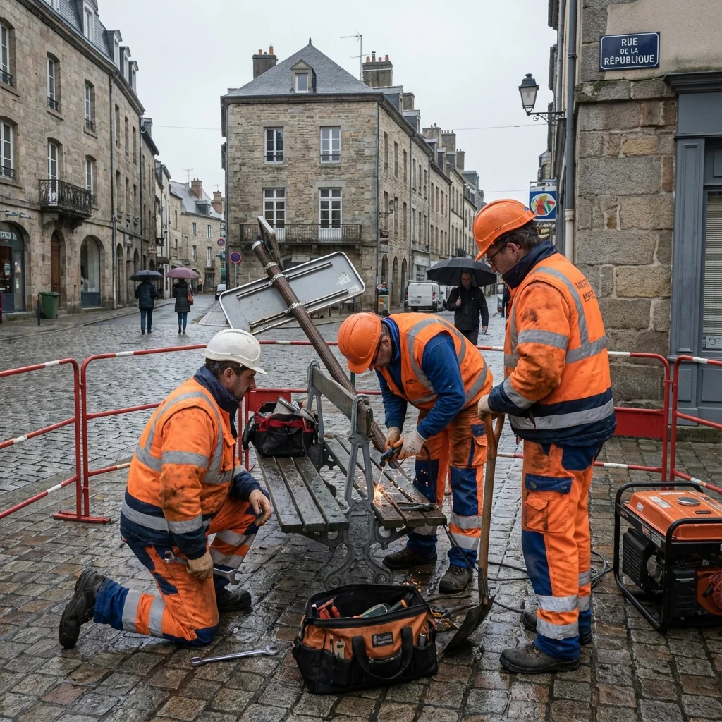 Agents des services techniques en r�paration